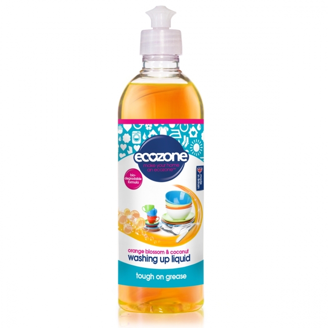 Solutie pentru spalat vase cu floare de portocal si nuca de cocos ECOZONE - 500 ml